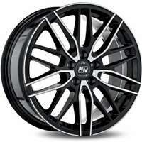 MSW 72 Gloss Black Machined Face 7x17 5/112 ET45 N73.1