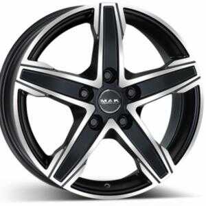 MAK King5 Matt Black Polished 7.5x17 5/120 ET55 N65.1