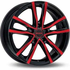 MAK Milano Black And Red 6.5x16 4/100 ET35 N72