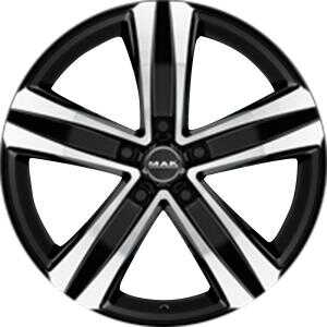 MAK Stone5 Black Machined Face 6.5x16 5/120 ET50 N65.1