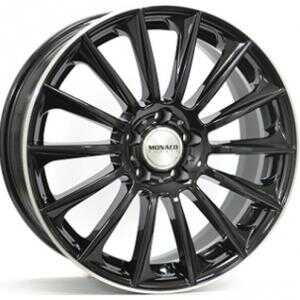 Monaco MC9 Gloss Black Polished lip 8x18 5/112 ET35 N66.6