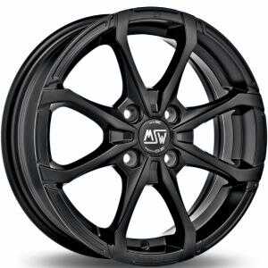 MSW x4 Matt Black 6x16 4/100 ET44 N60.1