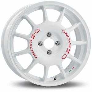 OZ Leggenda White Red Lettering 7x17 4/100 ET30 N68