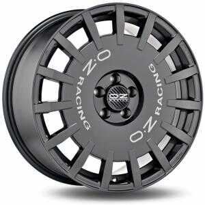 OZ Rally Racing Dark Graphite Silver Lettering 7x17 4/100 ET30 N68