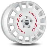 OZ Rally Racing White Red Lettering 7.5x18 5/112 ET50 N75