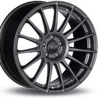 OZ Superturismo LM Matt Gun Metal Silver Lettering 7.5x18 5/114.3 ET48 N75