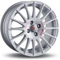 OZ Superturismo WRC White Red Lettering 6.5x15 4/100 ET43 N68