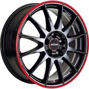 Ronal R54 MCR Gloss Black  Red 7x16 5/100 ET38 N68