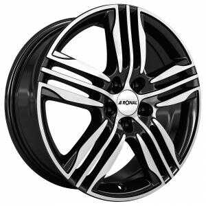 Ronal R57 Black Polished 7.5x18 5/105 ET42 N56.6