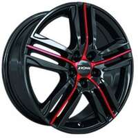 Ronal R57 Gloss Black Red 7.5x18 4/100 ET44 N68